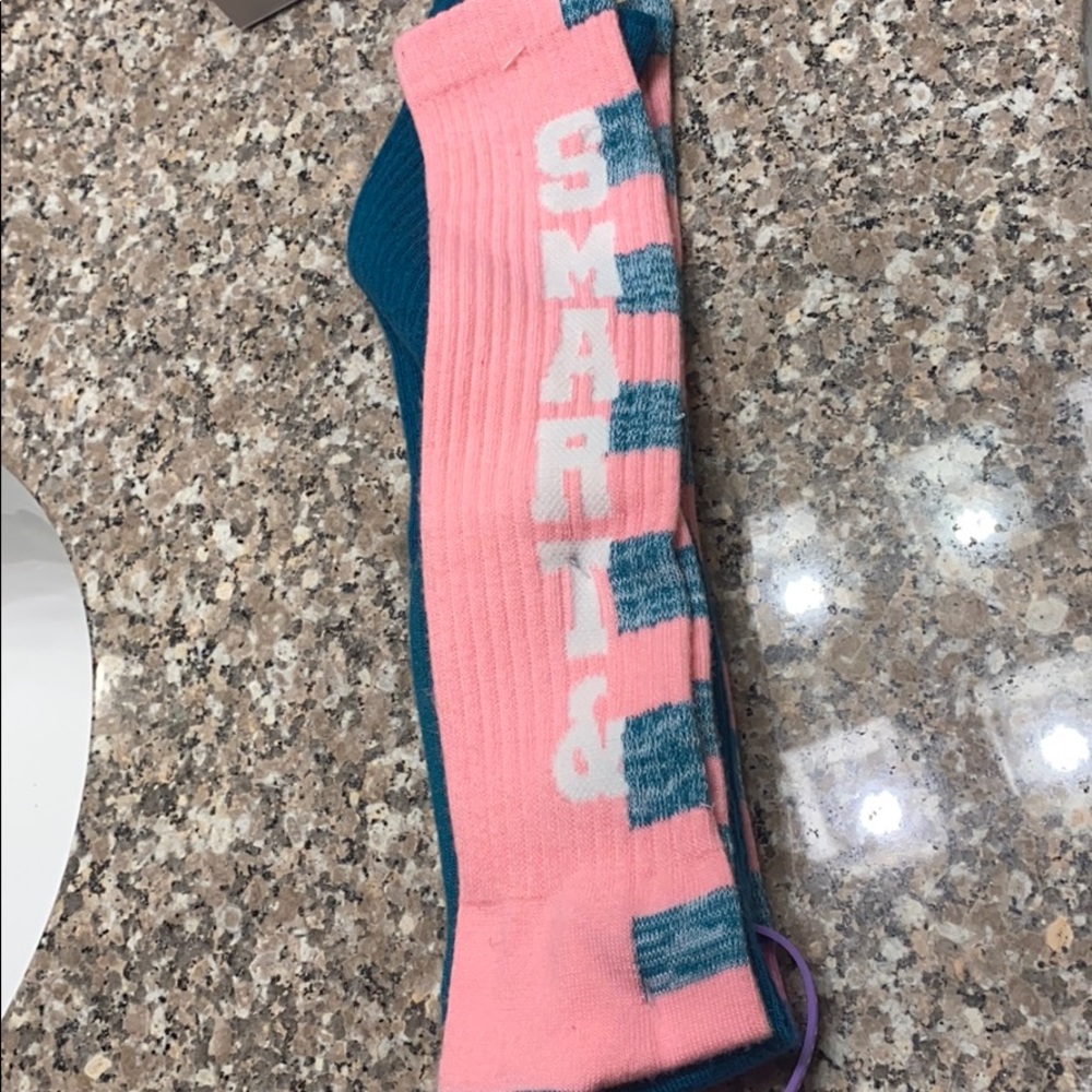 Two pairs knee high socks